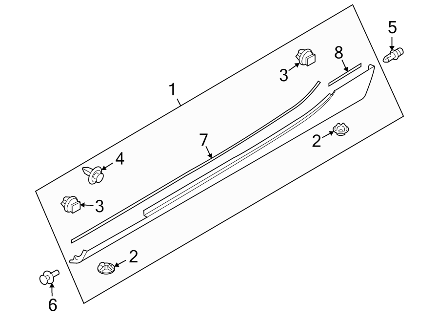 Diagram PILLARS. ROCKER & FLOOR. EXTERIOR TRIM. for your 2016 Mazda MX-5 Miata  Grand Touring Convertible 