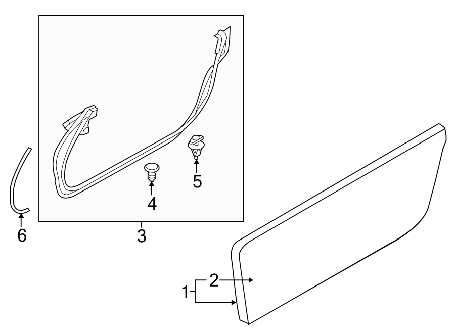 Diagram DOOR & COMPONENTS. for your Mazda