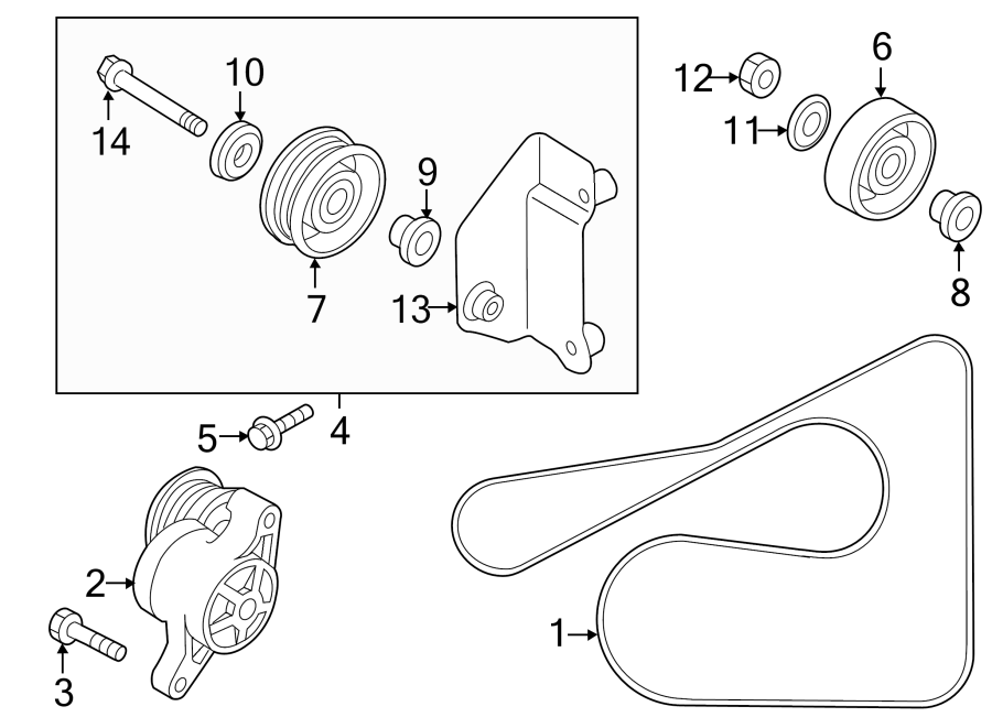 Diagram BELTS & PULLEYS. for your 2024 Mazda MX-5 Miata 2.0L SKYACTIV A/T Grand Touring Convertible 