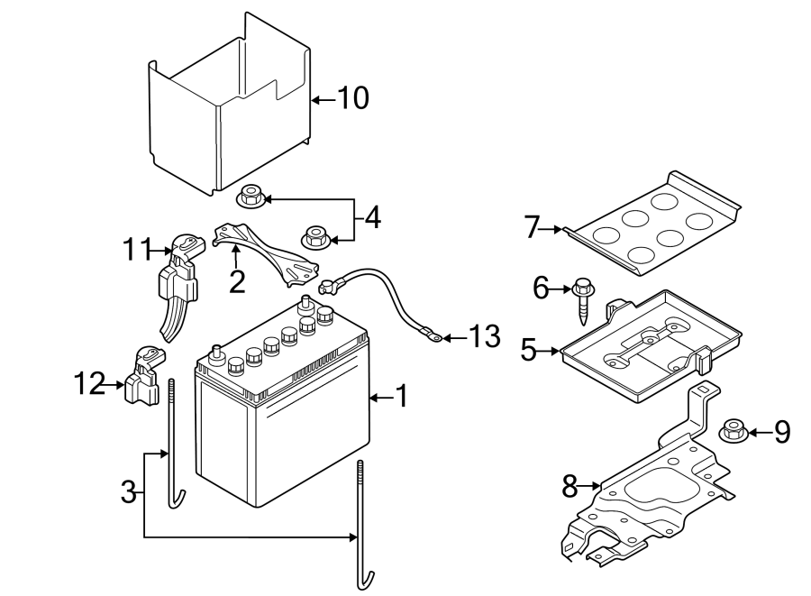 Diagram BATTERY. for your 2019 Mazda MX-5 Miata  Sport Convertible 