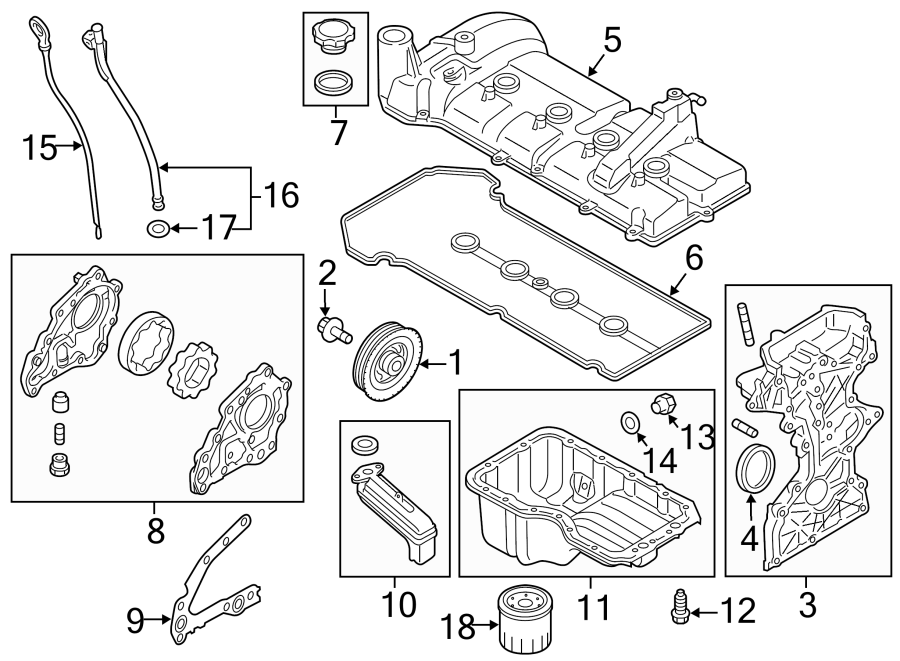 Diagram ENGINE / TRANSAXLE. ENGINE PARTS. for your 2017 Mazda MX-5 Miata  Sport Convertible 