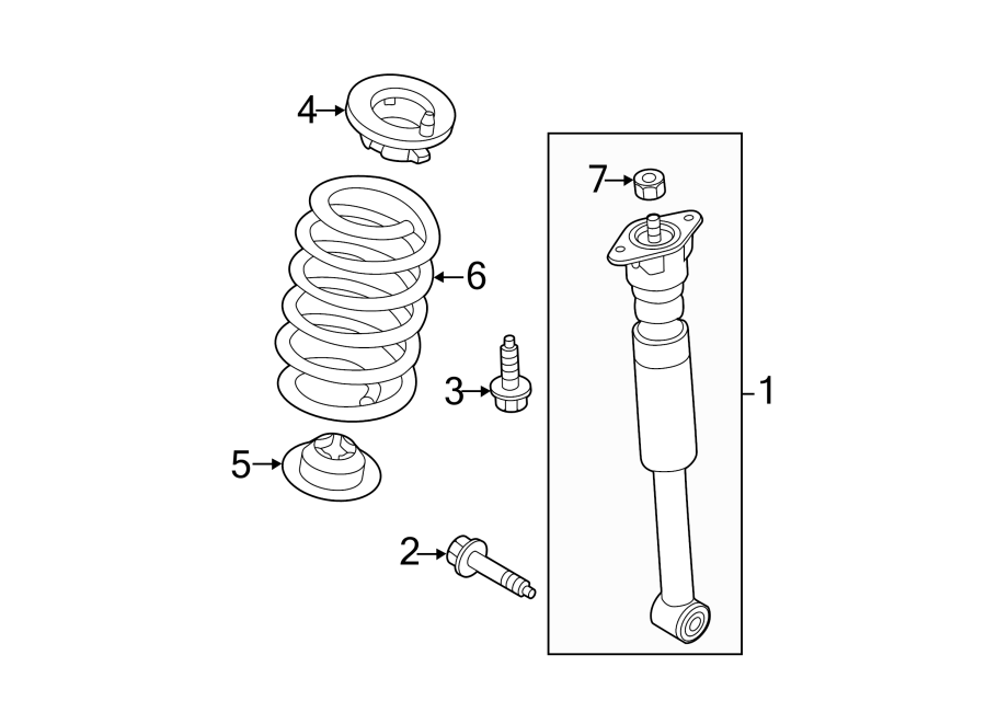 Diagram REAR SUSPENSION. SHOCKS & COMPONENTS. for your Mazda 2  