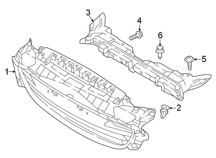 Diagram FRONT BUMPER & GRILLE. GRILLE & COMPONENTS. for your 2023 Mazda MX-5 Miata   