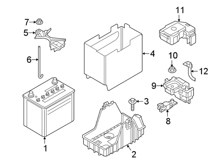 Diagram BATTERY. for your 2018 Mazda MX-5 Miata  RF Grand Touring Convertible 