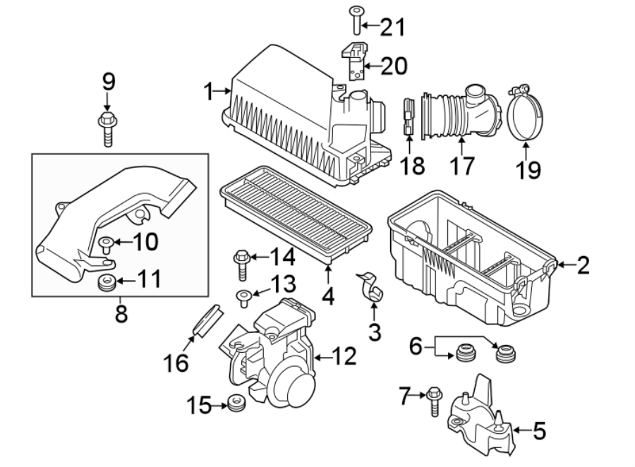 Diagram AIR INTAKE. for your 2019 Mazda MX-5 Miata   