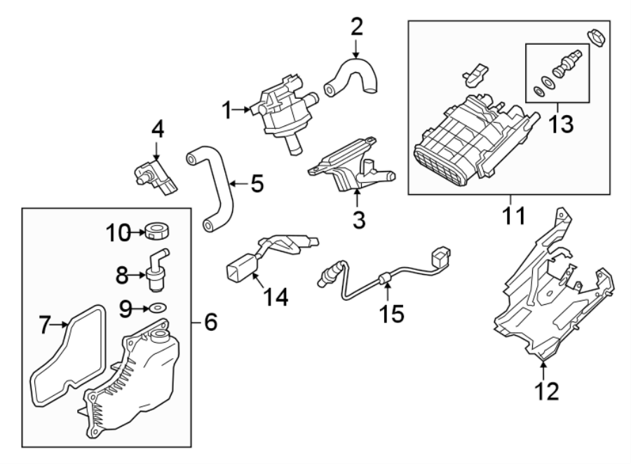 Diagram EMISSION SYSTEM. EMISSION COMPONENTS. for your 2015 Mazda MX-5 Miata  25th Anniversary Edition Convertible 