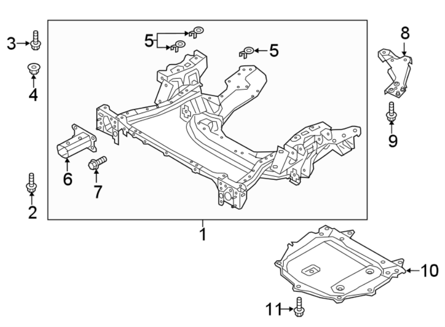 Diagram FRONT SUSPENSION. SUSPENSION MOUNTING. for your 1997 Mazda Protege  LX Sedan 