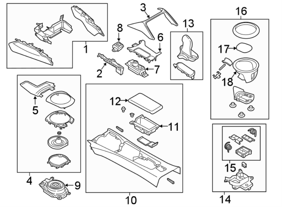 Diagram CENTER CONSOLE. for your 2022 Mazda MX-5 Miata   