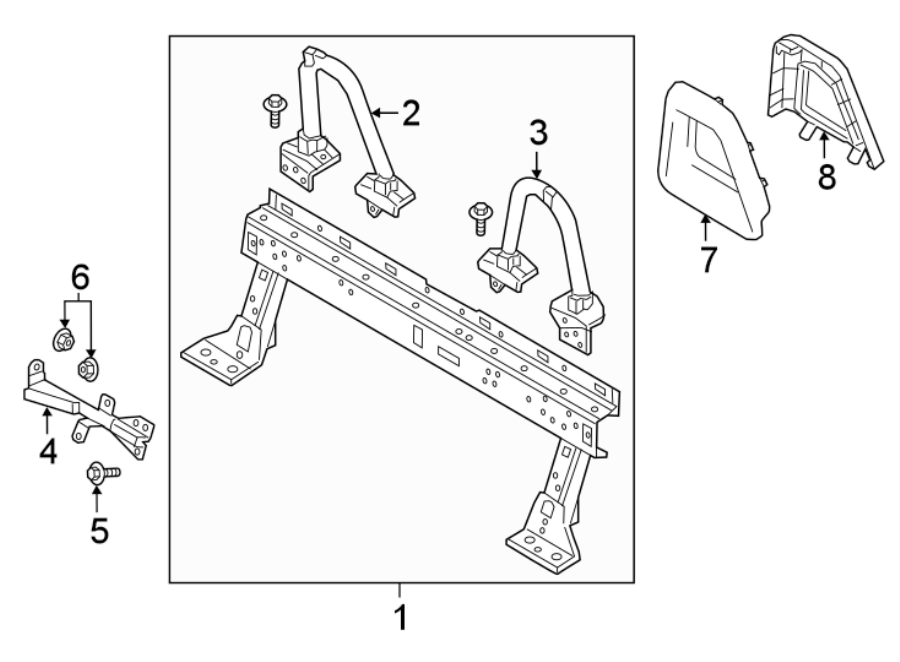 Diagram CONVERTIBLE/SOFT TOP. ROLL BAR. for your Mazda