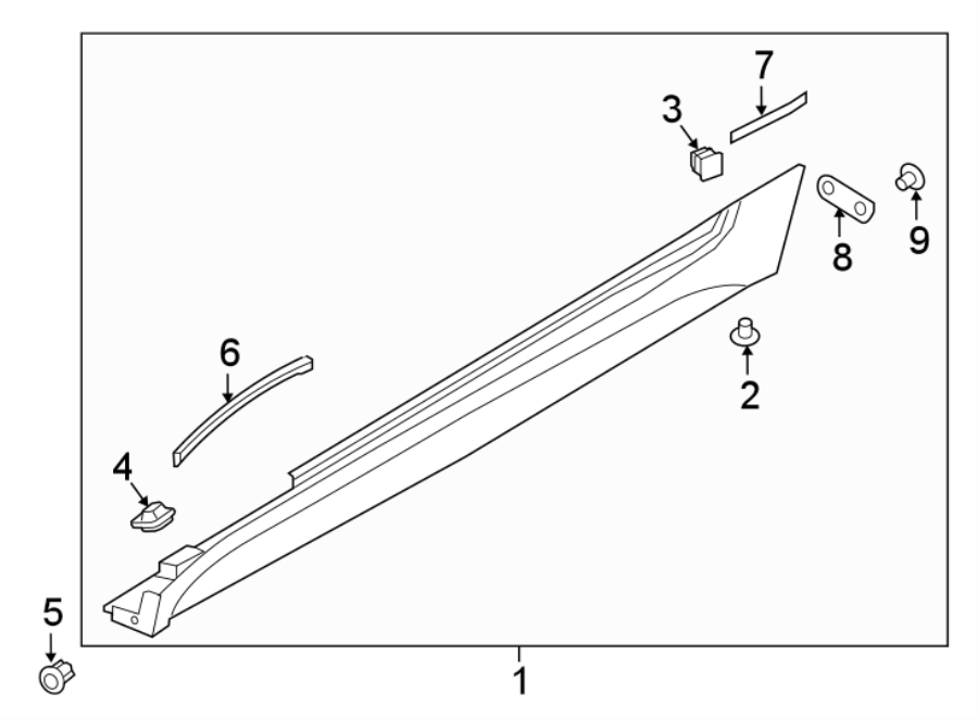 Diagram PILLARS. ROCKER & FLOOR. EXTERIOR TRIM. for your 2021 Mazda MX-5 Miata 2.0L SKYACTIV A/T Sport Convertible 