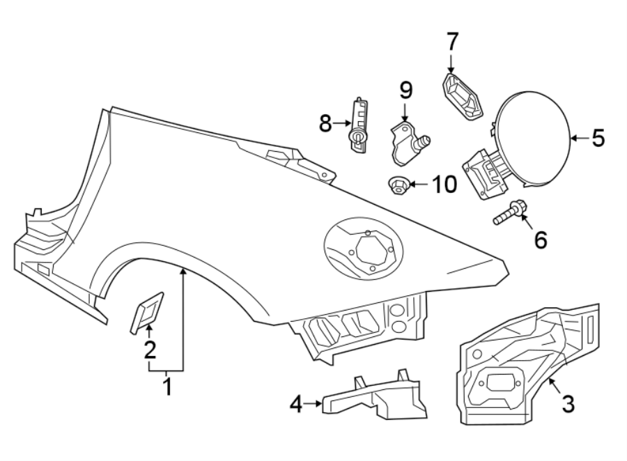 Diagram QUARTER PANEL & COMPONENTS. for your Mazda MX-5 Miata  