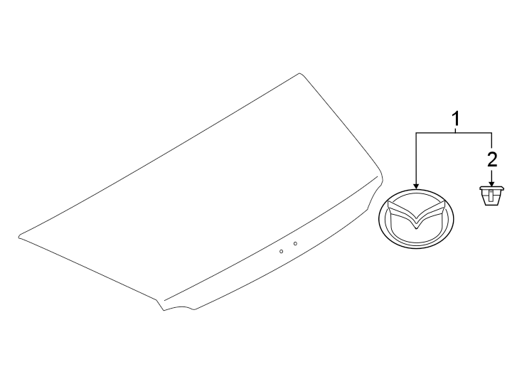 Diagram TRUNK LID. EXTERIOR TRIM. for your 2022 Mazda MX-5 Miata 2.0L SKYACTIV A/T RF Grand Touring Convertible 