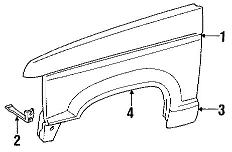 Diagram FENDER & LAMPS. FENDER & COMPONENTS. for your 2005 Mazda B3000   