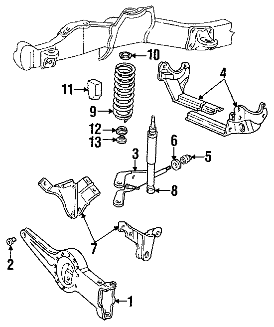 Diagram FRONT SUSPENSION. SUSPENSION COMPONENTS. for your Mazda