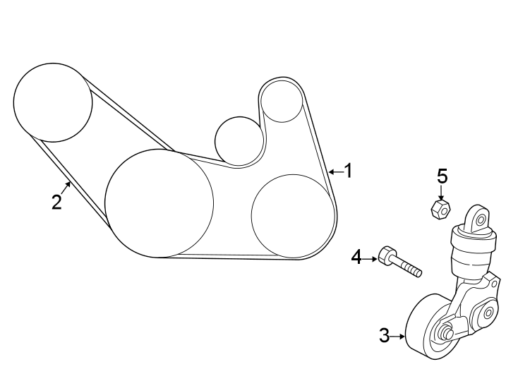 Diagram BELTS & PULLEYS. for your 2014 Mazda CX-5  Sport Sport Utility 