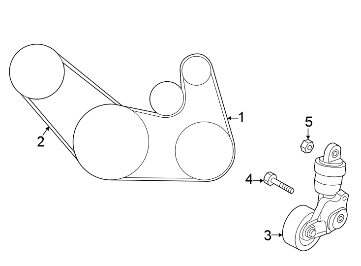 Diagram Belts & pulleys. for your Mazda 3  