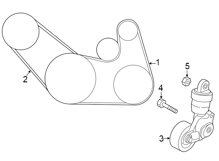 Diagram Belts & pulleys. for your Mazda 3  