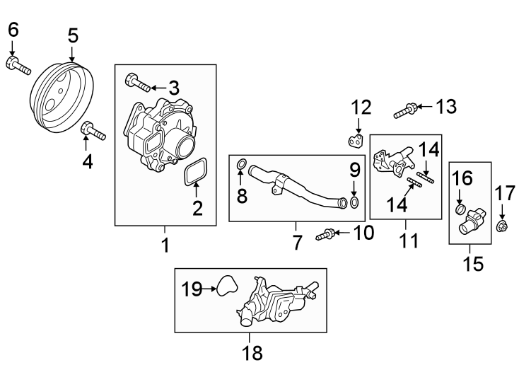 Diagram WATER PUMP. for your 2023 Mazda MX-30 EV   