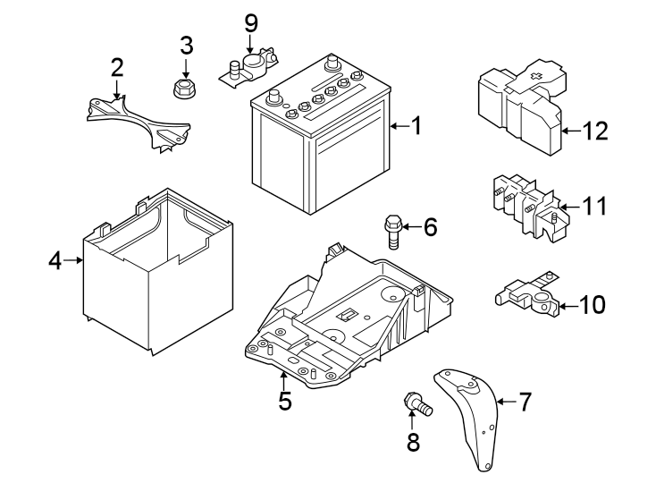 Diagram BATTERY. for your 2013 Mazda MX-5 Miata   