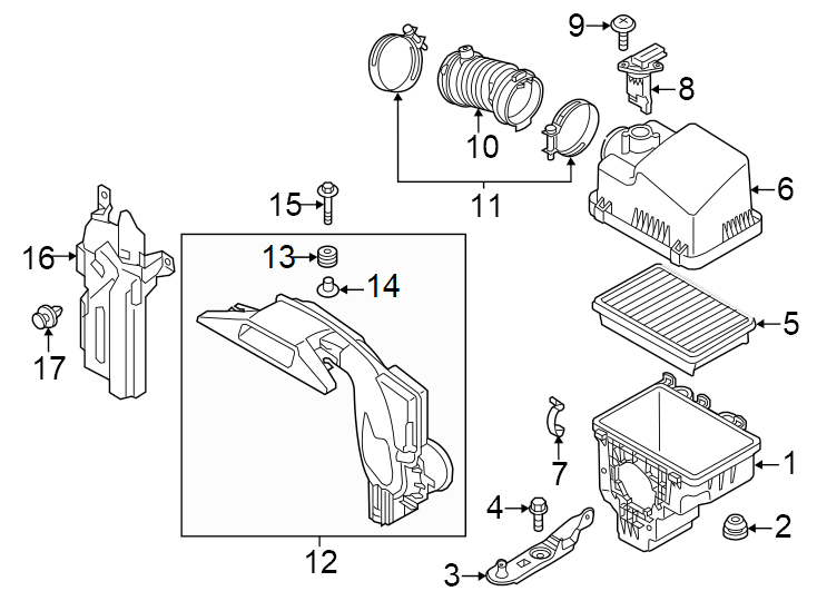 Diagram Engine / transaxle. Air intake. for your 2007 Mazda MX-5 Miata   