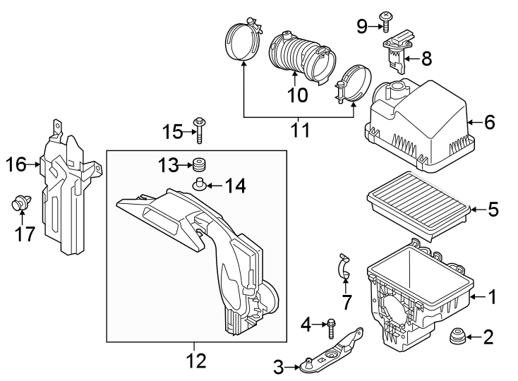 Diagram ENGINE / TRANSAXLE. AIR INTAKE. for your 2016 Mazda MX-5 Miata   