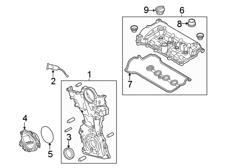 Diagram ENGINE / TRANSAXLE. VALVE & TIMING COVERS. for your 1995 Mazda Protege   