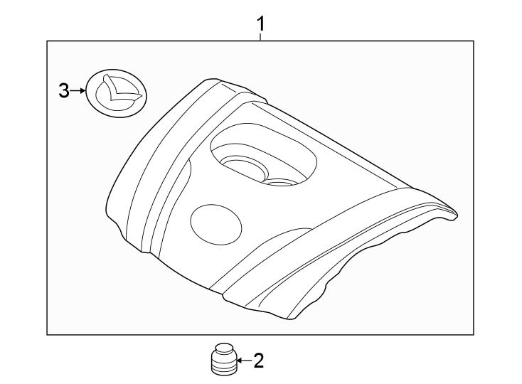Diagram ENGINE / TRANSAXLE. ENGINE APPEARANCE COVER. for your Mazda