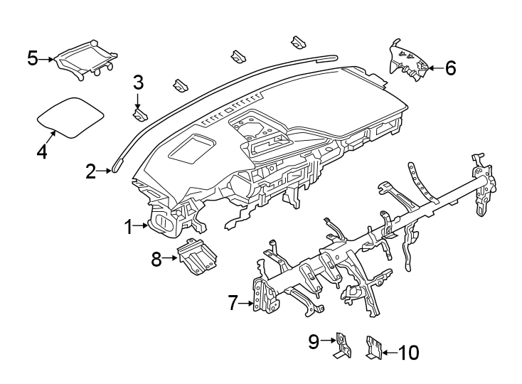 Diagram INSTRUMENT PANEL. for your Mazda B2500  