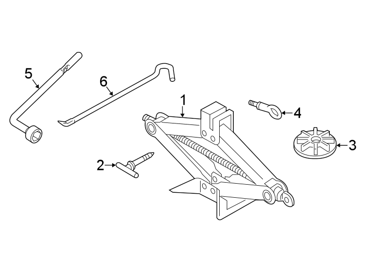 Diagram REAR BODY & FLOOR. JACK & COMPONENTS. for your 2023 Mazda 3   
