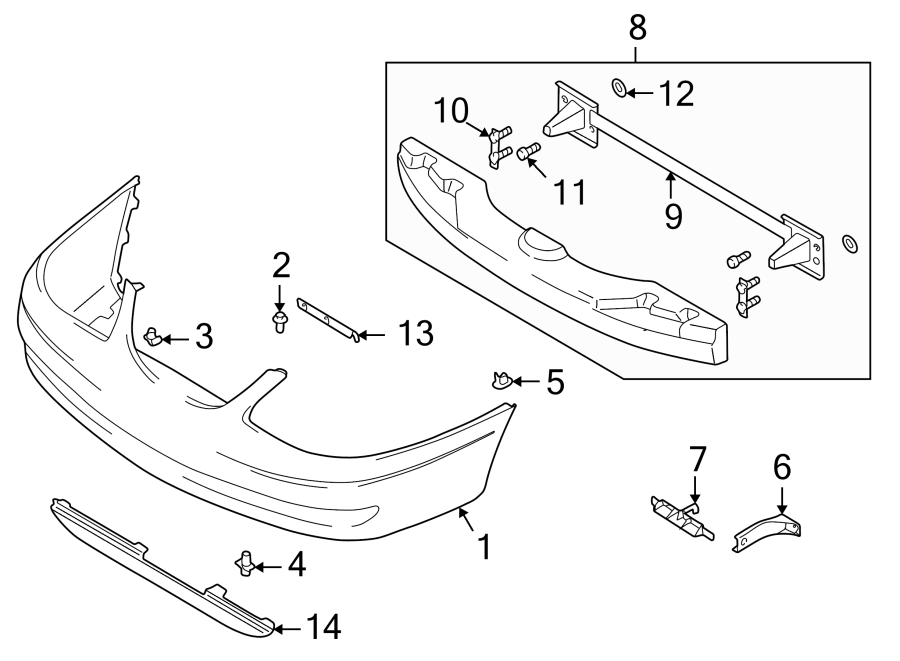 Diagram FRONT BUMPER. BUMPER & COMPONENTS. for your 2024 Mazda MX-5 Miata   