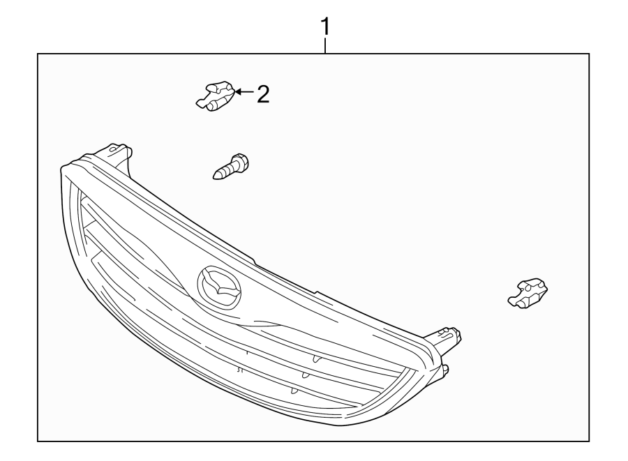 Diagram GRILLE & COMPONENTS. for your 2012 Mazda MX-5 Miata   