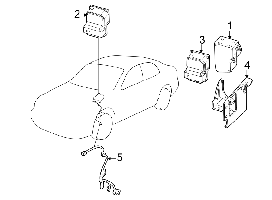 Diagram Abs components. for your 2000 Mazda 626 2.0L M/T LX Sedan 