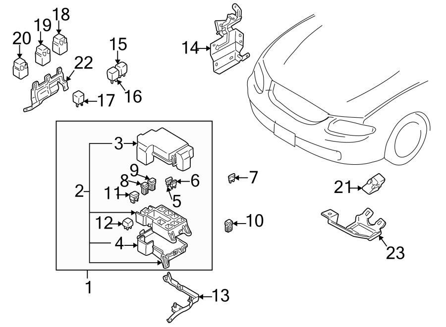 Diagram ELECTRICAL COMPONENTS. for your Mazda 626  