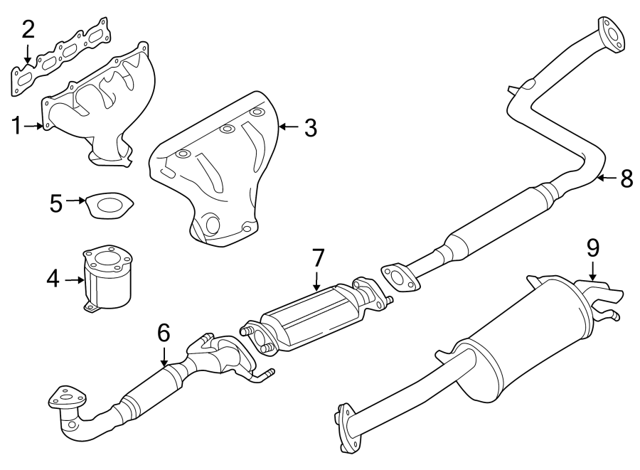 Diagram EXHAUST SYSTEM. for your Mazda 626  