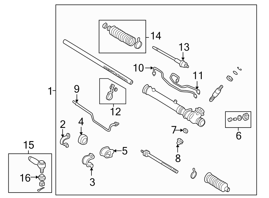 Diagram STEERING GEAR & LINKAGE. for your 2020 Mazda CX-5 2.5L SKYACTIV A/T AWD Touring Sport Utility 