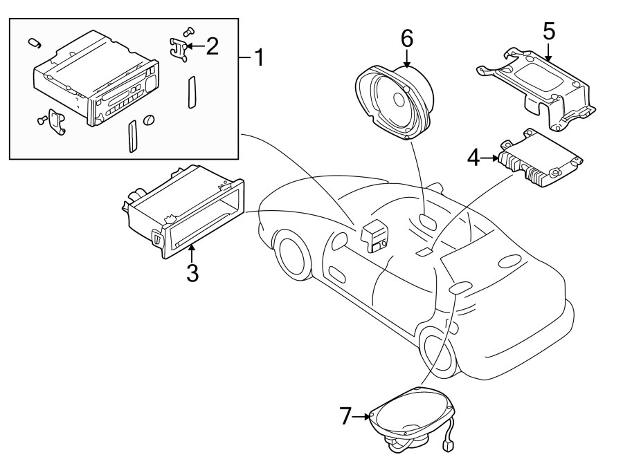 Diagram INSTRUMENT PANEL. SOUND SYSTEM. for your 2005 Mazda 6   