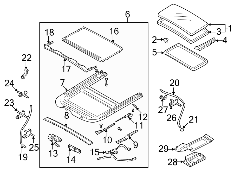 Diagram W/SUNROOF. for your Mazda 626  