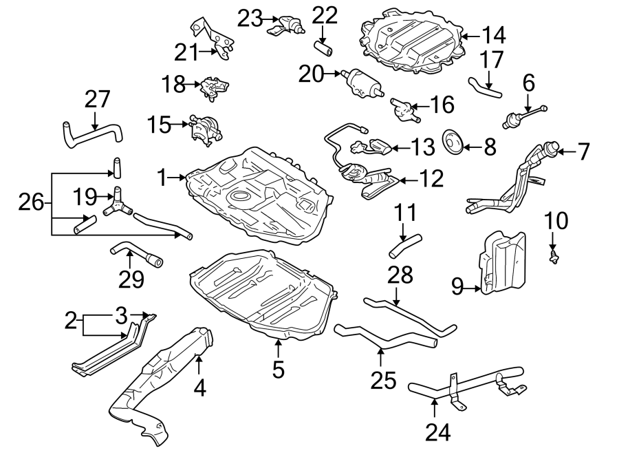 Diagram FUEL SYSTEM COMPONENTS. for your 2018 Mazda CX-5  Sport Sport Utility 