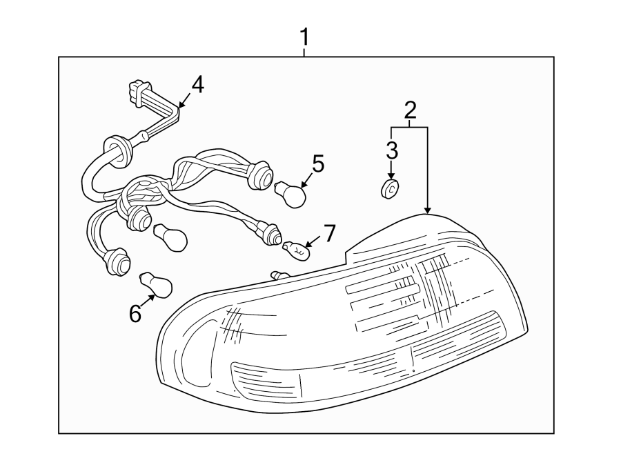 Diagram REAR LAMPS. COMBINATION LAMPS. for your Mazda