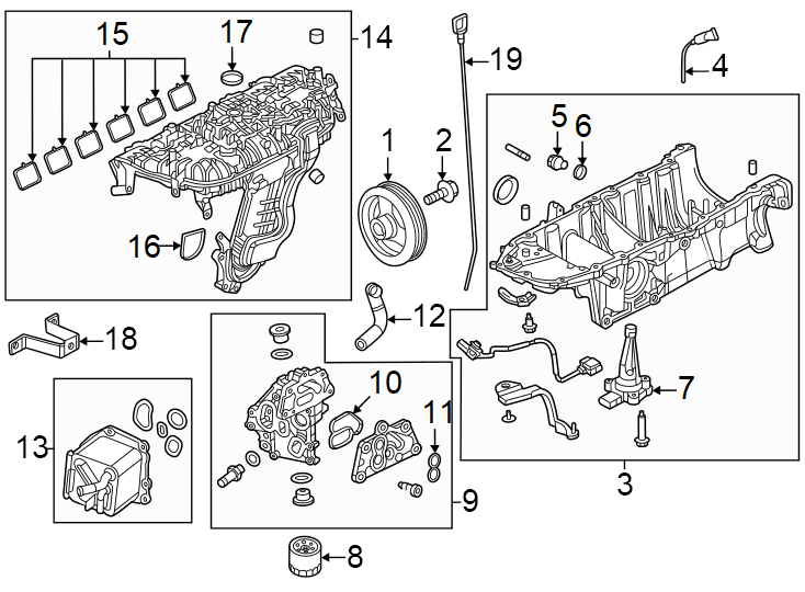 Diagram Engine parts. for your 2023 Mazda CX-5  2.5 S Carbon Edition Sport Utility 