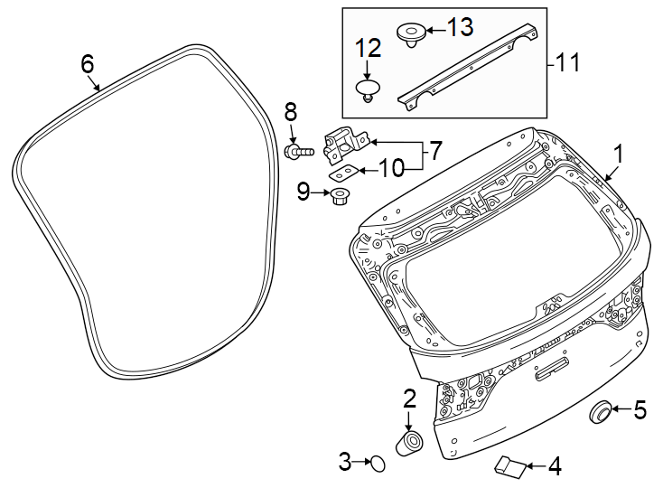 Diagram Gate & hardware. for your 2015 Mazda MX-5 Miata   