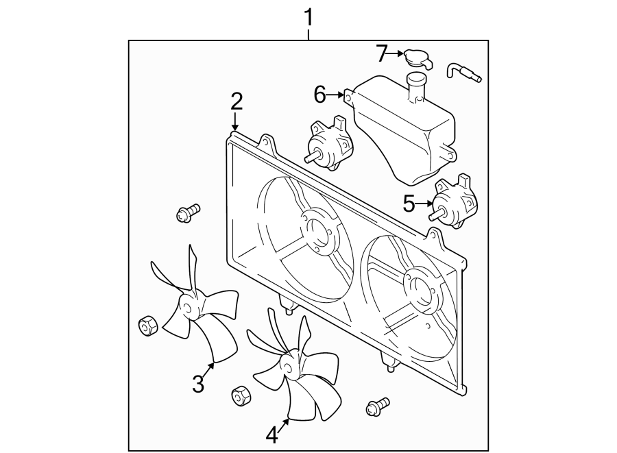 Diagram COOLING FAN. for your 1999 Mazda 626  ES Sedan 