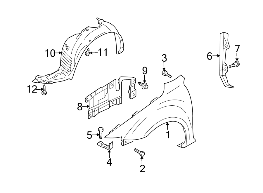 Diagram FENDER & COMPONENTS. for your 2018 Mazda MX-5 Miata   