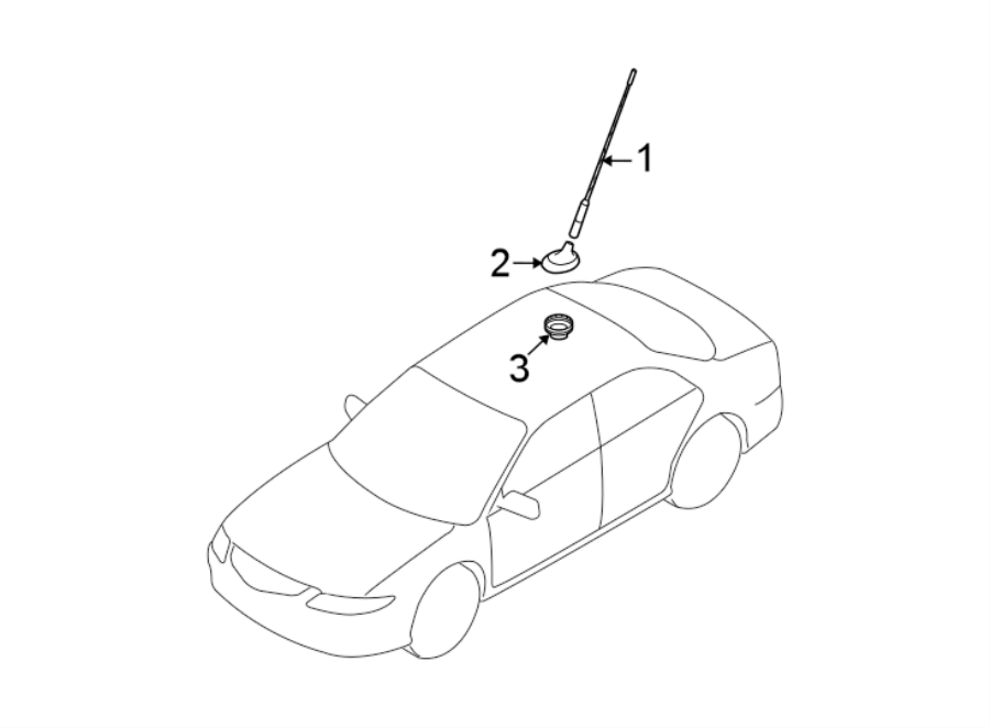 Diagram ANTENNA. for your 2017 Mazda CX-3 2.0L SKYACTIV A/T FWD Sport Sport Utility 