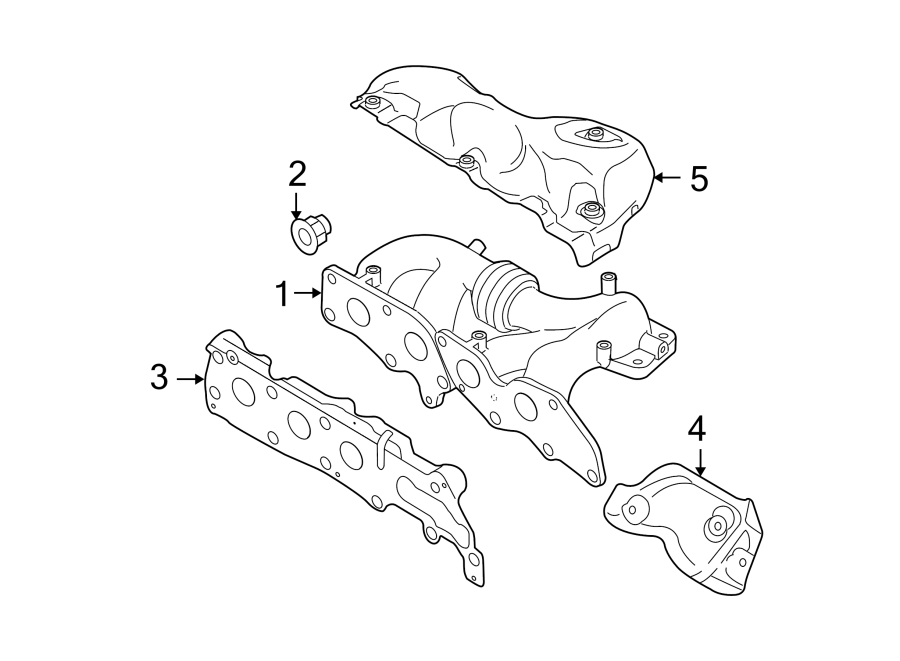 Diagram EXHAUST SYSTEM. MANIFOLD. for your 2000 Mazda 626   