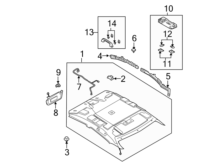 Diagram INTERIOR TRIM. for your Mazda 6  