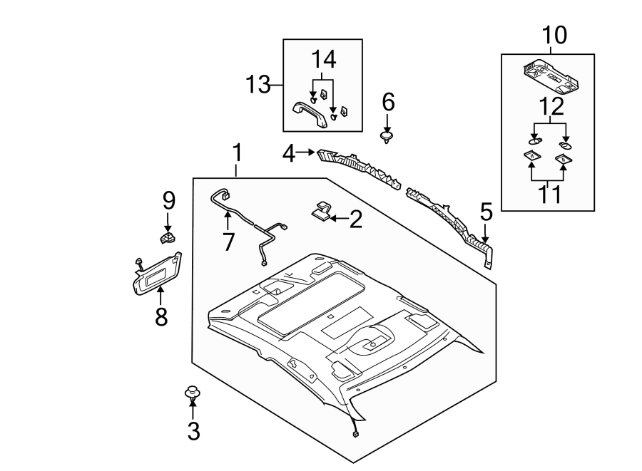 Diagram INTERIOR TRIM. for your 2021 Mazda MX-5 Miata  Club Convertible 