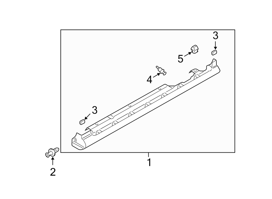 Diagram PILLARS. ROCKER & FLOOR. EXTERIOR TRIM. for your Mazda