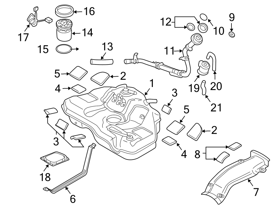 Diagram FUEL SYSTEM COMPONENTS. for your Mazda 6  