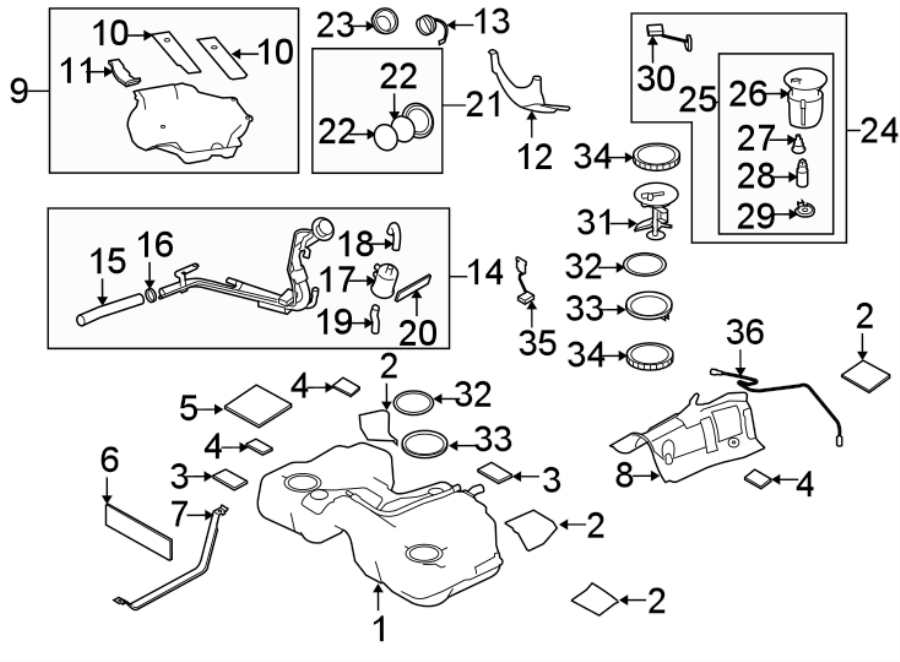 Diagram FUEL SYSTEM COMPONENTS. for your 2018 Mazda CX-5   